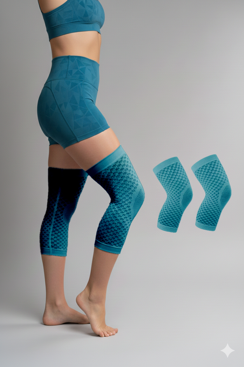Honeycomb knee sleeve Blue 1